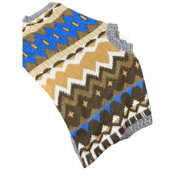 NWT Free People Wool Alpaca Blend Knit Poncho Sweater Medium Boho Cozy Fall - Picture 5 of 10